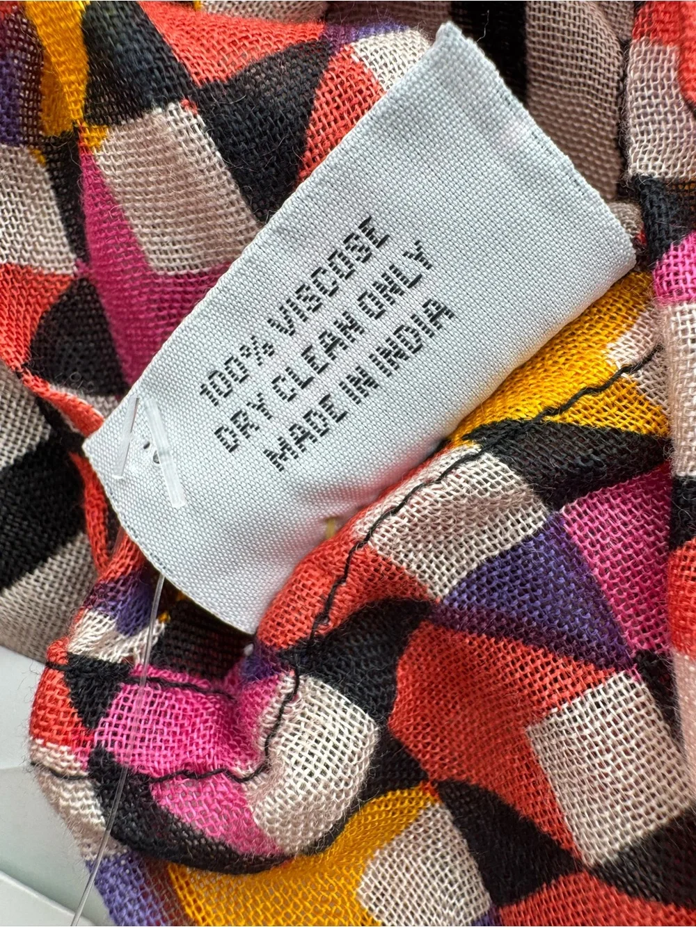 NWT Lulla Perla Geo Infinity Scarf Black White Multicolor Lightweight Loop Scarf